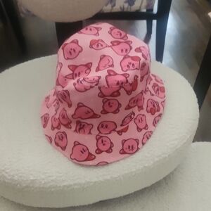 Pink Kirby Bucket Hat
